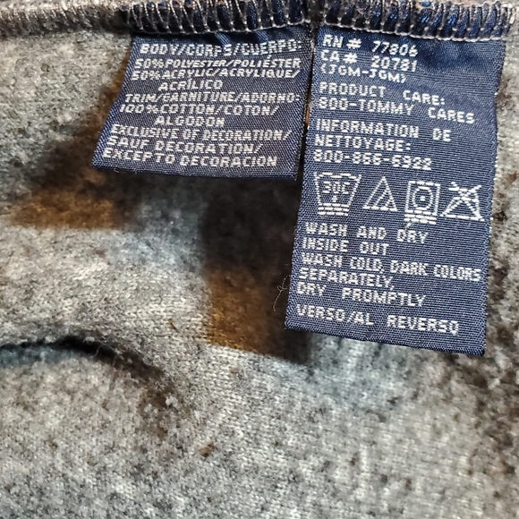 Vintage Tommy Hilfiger sweatshirt Collegiate sweater size Medium oversized 90s - Picture 5 of 6